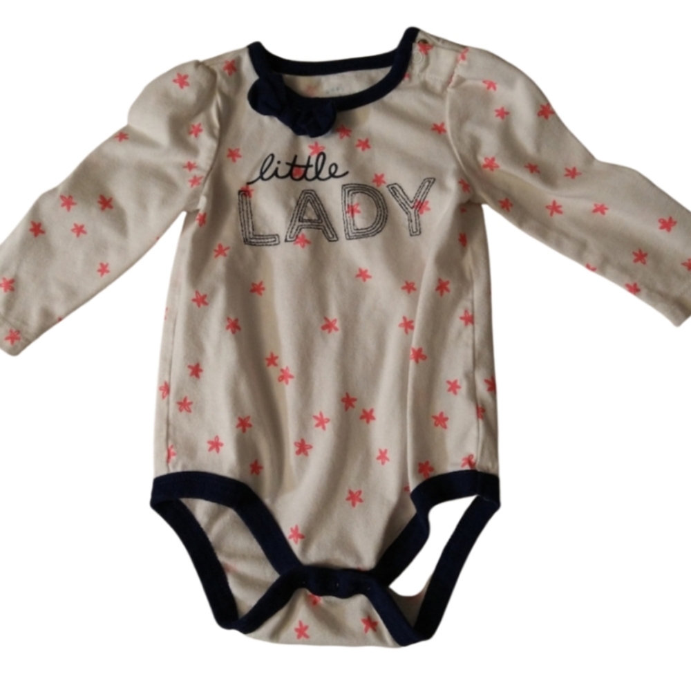 Size 3-6 M Cat & Jack long sleeve bodysuit onesie